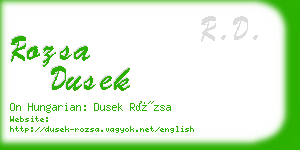 rozsa dusek business card